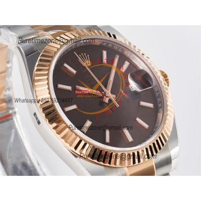 Datejust 126331 41 SH3235 Automatic Mens Watch Best Edition ARF RG Brown Dial 904L Oyster Bracelet (Gain Weight）