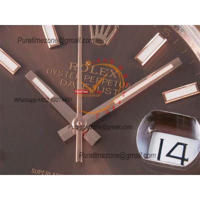 Datejust 126331 41 SH3235 Automatic Mens Watch Best Edition ARF RG Brown Dial 904L Oyster Bracelet (Gain Weight）