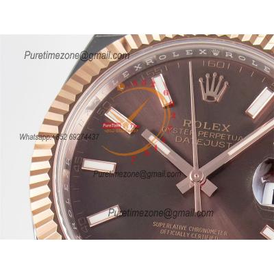 Datejust 126331 41 SH3235 Automatic Mens Watch Best Edition ARF RG Brown Dial 904L Oyster Bracelet (Gain Weight）