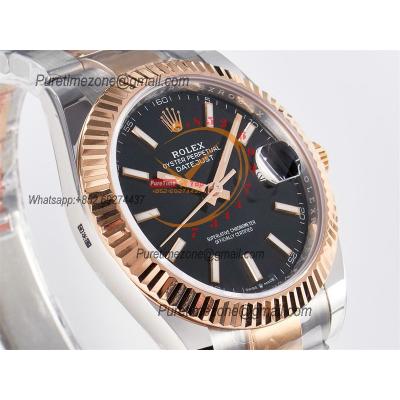 Datejust 126331 41 SH3235 Automatic Mens Watch Best Edition ARF RG Black Dial 904L Oyster Bracelet (Gain Weight）