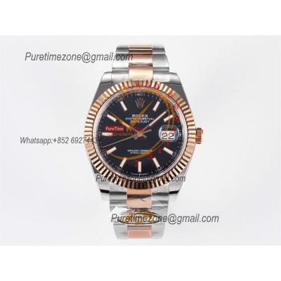 Datejust 126331 41 SH3235 Automatic Mens Watch Best Edition ARF RG Black Dial 904L Oyster Bracelet (Gain Weight）