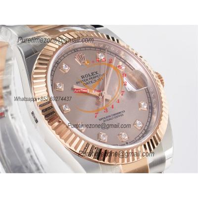 Datejust 126331 41 SH3235 Automatic Mens Watch Best Edition ARF RG Gold Dial 904L Oyster Bracelet (Gain Weight）