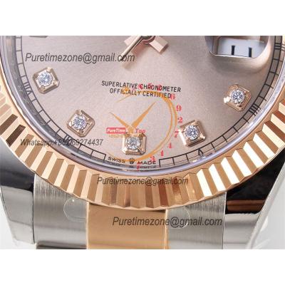 Datejust 126331 41 SH3235 Automatic Mens Watch Best Edition ARF RG Gold Dial 904L Oyster Bracelet (Gain Weight）