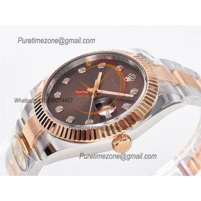 Datejust 126331 41 SH3235 Automatic Mens Watch Best Edition ARF RG Brown Dial 904L Oyster Bracelet (Gain Weight）