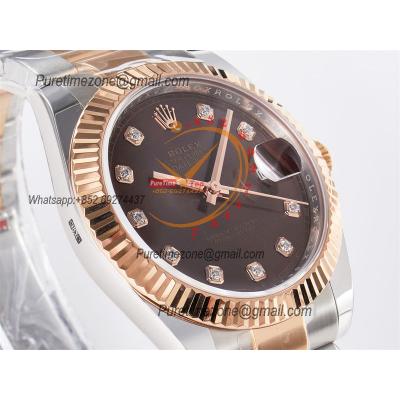 Datejust 126331 41 SH3235 Automatic Mens Watch Best Edition ARF RG Brown Dial 904L Oyster Bracelet (Gain Weight）