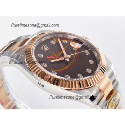 Datejust 126331 41 SH3235 Automatic Mens Watch Best Edition ARF RG Brown Dial 904L Oyster Bracelet (Gain Weight）