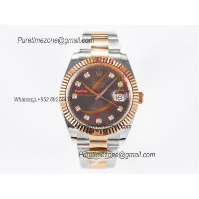 Datejust 126331 41 SH3235 Automatic Mens Watch Best Edition ARF RG Brown Dial 904L Oyster Bracelet (Gain Weight）