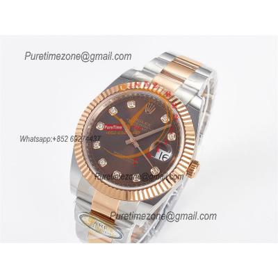 Datejust 126331 41 SH3235 Automatic Mens Watch Best Edition ARF RG Brown Dial 904L Oyster Bracelet (Gain Weight）