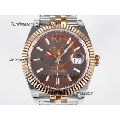 Datejust 126331 41 SH3235 Automatic Mens Watch Best Edition ARF RG Brown Dial 904L Jubilee Bracelet (Gain Weight）