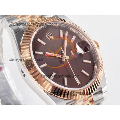 Datejust 126331 41 SH3235 Automatic Mens Watch Best Edition ARF RG Brown Dial 904L Jubilee Bracelet (Gain Weight）