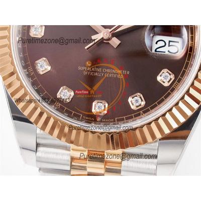 Datejust 126331 41 SH3235 Automatic Mens Watch Best Edition ARF RG Brown Dial 904L Jubilee Bracelet (Gain Weight）