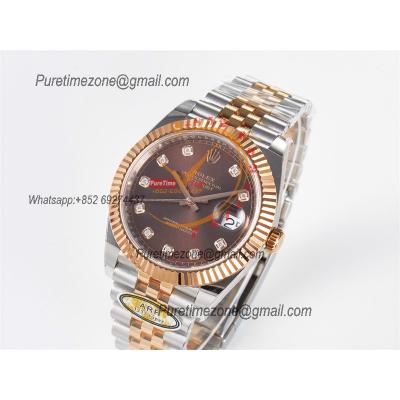 Datejust 126331 41 SH3235 Automatic Mens Watch Best Edition ARF RG Brown Dial 904L Jubilee Bracelet (Gain Weight）