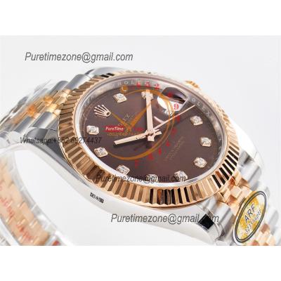 Datejust 126331 41 SH3235 Automatic Mens Watch Best Edition ARF RG Brown Dial 904L Jubilee Bracelet (Gain Weight）