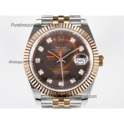 Datejust 126331 41 SH3235 Automatic Mens Watch Best Edition ARF RG Brown Dial 904L Jubilee Bracelet (Gain Weight）