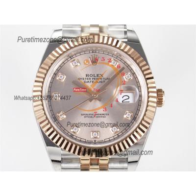 Datejust 126331 41 SH3235 Automatic Mens Watch Best Edition ARF RG Gold Dial 904L Jubilee Bracelet (Gain Weight）