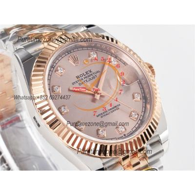 Datejust 126331 41 SH3235 Automatic Mens Watch Best Edition ARF RG Gold Dial 904L Jubilee Bracelet (Gain Weight）