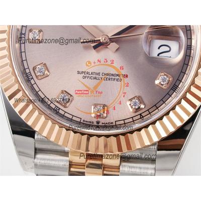 Datejust 126331 41 SH3235 Automatic Mens Watch Best Edition ARF RG Gold Dial 904L Jubilee Bracelet (Gain Weight）