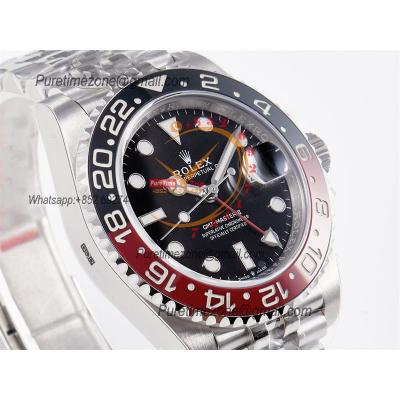 GMT Master II 126710 Cola VR3285 Automatic Mens Watch Best Edition ARF Black Dial 904L Jubilee SS Bracelet CHS