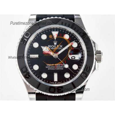 Yacht-Master 226659 VR3235 Automatic Mens Watch Best Edition ARF 42 SS Black Dial Oysterflex Strap CHS (Gain Weight)