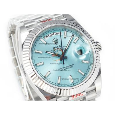 DayDate 40 228236 VR3255 Automatic Mens Watch Best Edition ARF ICE Blue Dial President Bracelet CHS