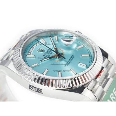 DayDate 40 228236 VR3255 Automatic Mens Watch Best Edition ARF ICE Blue Dial President Bracelet CHS