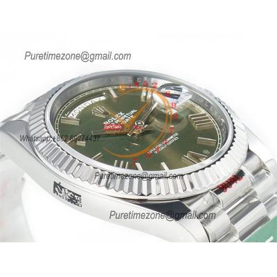 DayDate 40 228236 VR3255 Automatic Mens Watch Best Edition ARF Green Roman Dial President Bracelet CHS