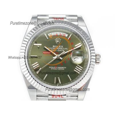 DayDate 40 228236 VR3255 Automatic Mens Watch Best Edition ARF Green Roman Dial President Bracelet CHS