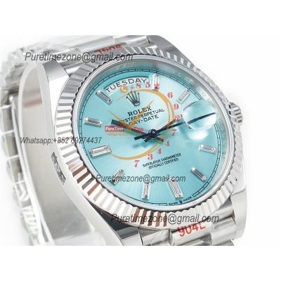 DayDate 40 228236 VR3255 Automatic Mens Watch Best Edition ARF ICE Blue Diamond Dial President Bracelet CHS