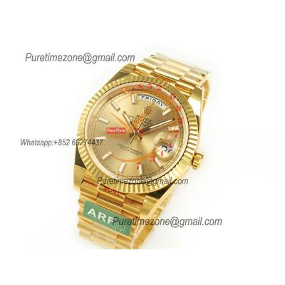 DayDate 40 228238 VR3255 Automatic Mens Watch Best Edition ARF YG Gold Stick Dial President Bracelet CHS