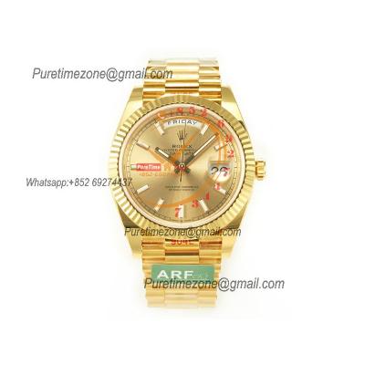 DayDate 40 228238 VR3255 Automatic Mens Watch Best Edition ARF YG Gold Stick Dial President Bracelet CHS