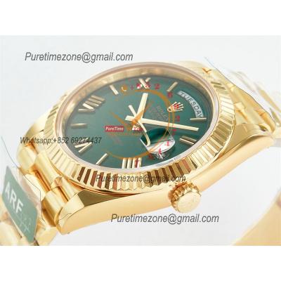 DayDate 40 228238 VR3255 Automatic Mens Watch Best Edition ARF YG Green Dial President Bracelet CHS (Gain Weight)