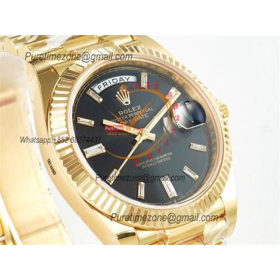 DayDate 40 228238 VR3255 Automatic Mens Watch Best Edition ARF YG Black Dial President Bracelet CHS (Gain Weight)