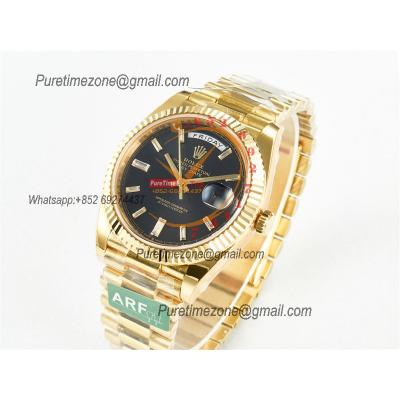 DayDate 40 228238 VR3255 Automatic Mens Watch Best Edition ARF YG Black Dial President Bracelet CHS (Gain Weight)