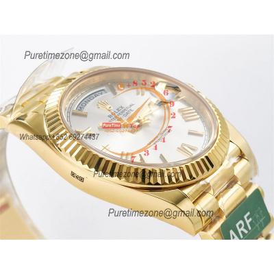 DayDate 40 228238 VR3255 Automatic Mens Watch Best Edition ARF YG Silver Dial President Bracelet CHS (Gain Weight)