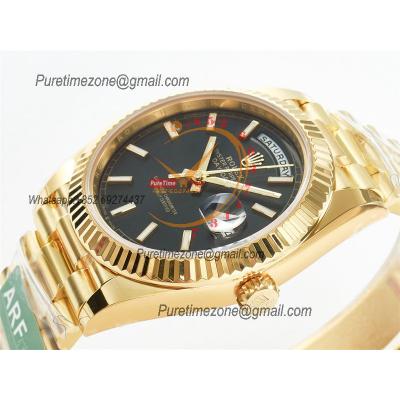 DayDate 40 228238 VR3255 Automatic Mens Watch Best Edition ARF YG Black Dial President Bracelet CHS (Gain Weight)