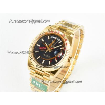 DayDate 40 228238 VR3255 Automatic Mens Watch Best Edition ARF YG Black Dial President Bracelet CHS (Gain Weight)