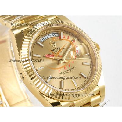 DayDate 40 228238 VR3255 Automatic Mens Watch Best Edition ARF YG Champagne Dial President Bracelet CHS (Gain Weight)