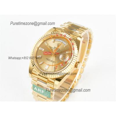 DayDate 40 228238 VR3255 Automatic Mens Watch Best Edition ARF YG Champagne Dial President Bracelet CHS (Gain Weight)