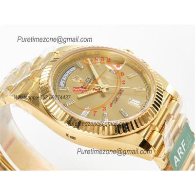 DayDate 40 228238 VR3255 Automatic Mens Watch Best Edition ARF YG Champagne Dial President Bracelet CHS (Gain Weight)