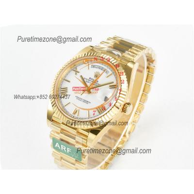 DayDate 40 228238 VR3255 Automatic Mens Watch Best Edition ARF YG White Dial President Bracelet CHS (Gain Weight)