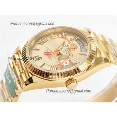 DayDate 40 228238 VR3255 Automatic Mens Watch Best Edition ARF YG Champagne Dial President Bracelet CHS (Gain Weight)