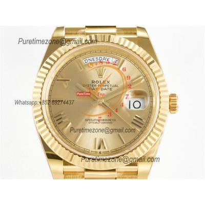 DayDate 40 228238 VR3255 Automatic Mens Watch Best Edition ARF YG Champagne Dial President Bracelet CHS (Gain Weight)