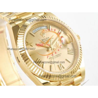 DayDate 40 228238 VR3255 Automatic Mens Watch Best Edition ARF YG Champagne Dial President Bracelet CHS (Gain Weight)