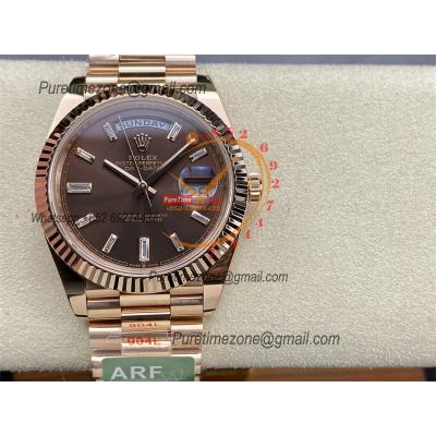 DayDate 40 228235 VR3255 Automatic Mens Watch Best Edition ARF RG Brown Dial President Bracelet CHS (Gain Weight)