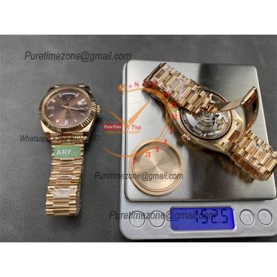 DayDate 40 228235 VR3255 Automatic Mens Watch Best Edition ARF RG Brown Dial President Bracelet CHS (Gain Weight)