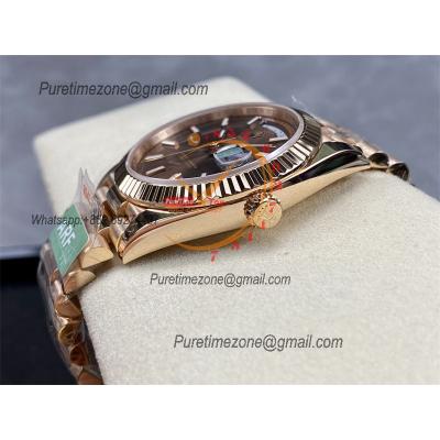 DayDate 40 228235 VR3255 Automatic Mens Watch Best Edition ARF RG Brown Dial President Bracelet CHS (Gain Weight)