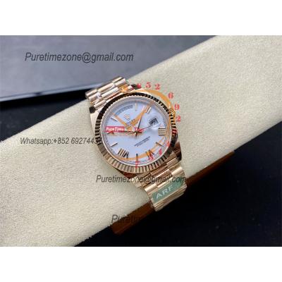 DayDate 40 228235 VR3255 Automatic Mens Watch Best Edition ARF RG White Dial President Bracelet CHS (Gain Weight)