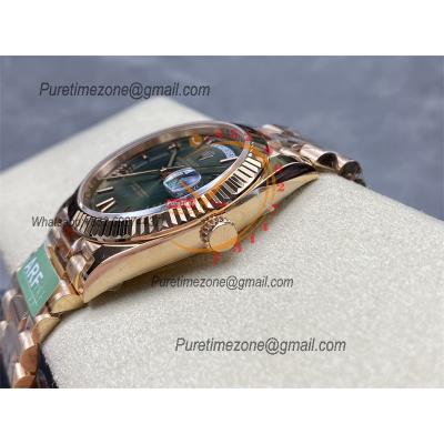 DayDate 40 228235 VR3255 Automatic Mens Watch Best Edition ARF RG Green Dial President Bracelet CHS (Gain Weight)