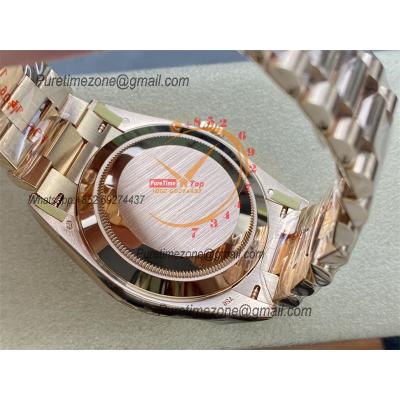 DayDate 40 228235 VR3255 Automatic Mens Watch Best Edition ARF RG Rose Gold Dial President Bracelet CHS (Gain Weight)