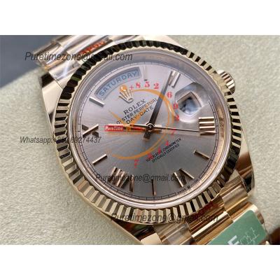 DayDate 40 228235 VR3255 Automatic Mens Watch Best Edition ARF RG Rose Gold Dial President Bracelet CHS (Gain Weight)